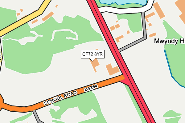 CF72 8YR map - OS OpenMap – Local (Ordnance Survey)