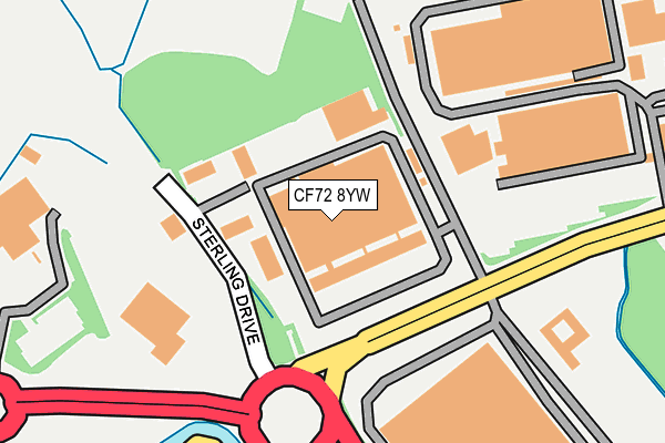 CF72 8YW map - OS OpenMap – Local (Ordnance Survey)