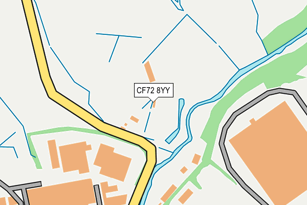 CF72 8YY map - OS OpenMap – Local (Ordnance Survey)