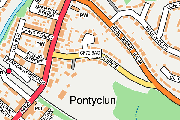 Map of PONTYCLUN FUNERAL SERVICES LIMITED at local scale