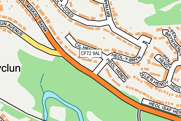 CF72 9AL map - OS OpenMap – Local (Ordnance Survey)