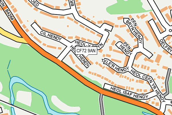CF72 9AN map - OS OpenMap – Local (Ordnance Survey)