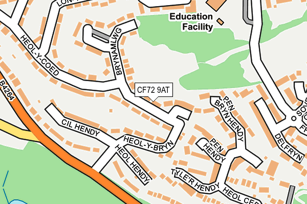 CF72 9AT map - OS OpenMap – Local (Ordnance Survey)