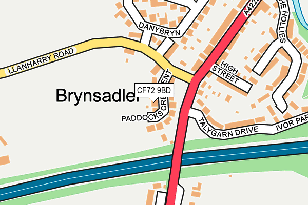 CF72 9BD map - OS OpenMap – Local (Ordnance Survey)