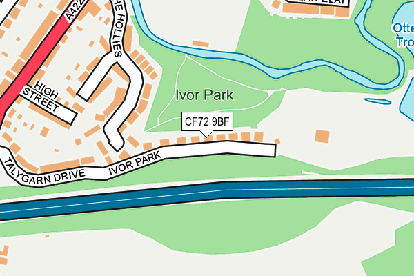 CF72 9BF map - OS OpenMap – Local (Ordnance Survey)