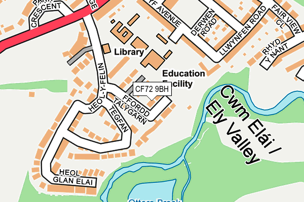 CF72 9BH map - OS OpenMap – Local (Ordnance Survey)