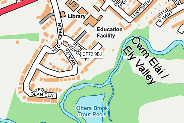 CF72 9BJ map - OS OpenMap – Local (Ordnance Survey)