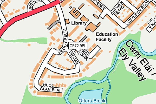 CF72 9BL map - OS OpenMap – Local (Ordnance Survey)