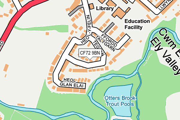 CF72 9BN map - OS OpenMap – Local (Ordnance Survey)