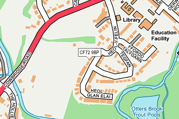 CF72 9BP map - OS OpenMap – Local (Ordnance Survey)