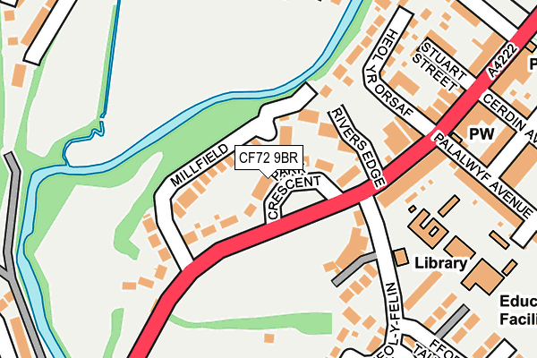 CF72 9BR map - OS OpenMap – Local (Ordnance Survey)