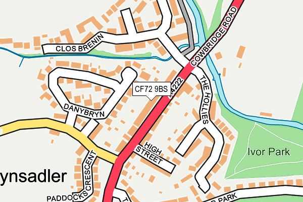 CF72 9BS map - OS OpenMap – Local (Ordnance Survey)