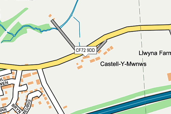 CF72 9DD map - OS OpenMap – Local (Ordnance Survey)