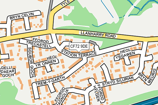 CF72 9DE map - OS OpenMap – Local (Ordnance Survey)