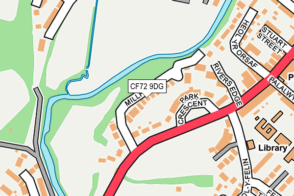 CF72 9DG map - OS OpenMap – Local (Ordnance Survey)