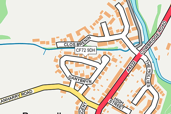 CF72 9DH map - OS OpenMap – Local (Ordnance Survey)