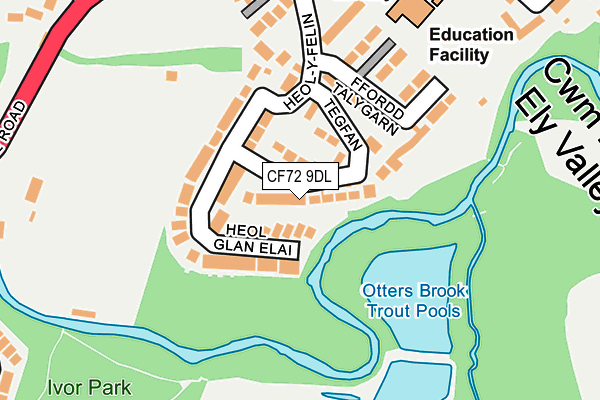 CF72 9DL map - OS OpenMap – Local (Ordnance Survey)