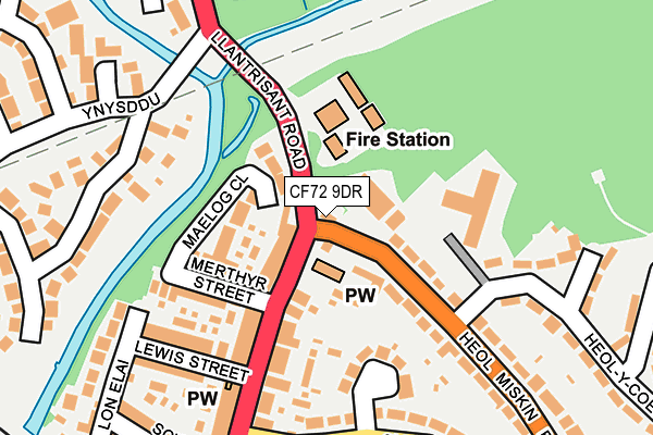 CF72 9DR map - OS OpenMap – Local (Ordnance Survey)
