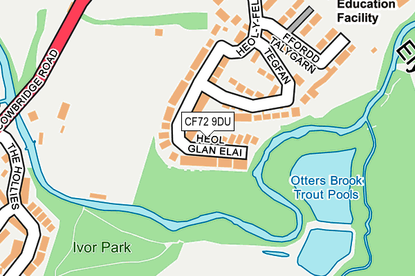 CF72 9DU map - OS OpenMap – Local (Ordnance Survey)