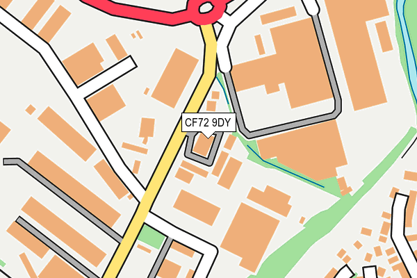 CF72 9DY map - OS OpenMap – Local (Ordnance Survey)