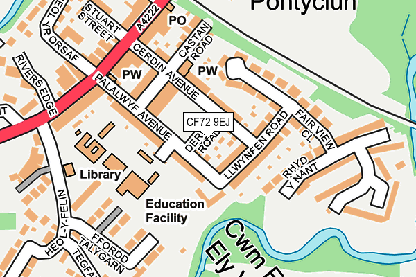 CF72 9EJ map - OS OpenMap – Local (Ordnance Survey)