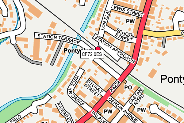 CF72 9ES map - OS OpenMap – Local (Ordnance Survey)