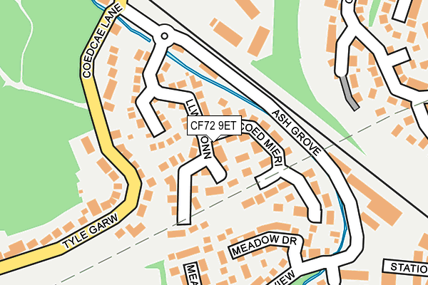 CF72 9ET map - OS OpenMap – Local (Ordnance Survey)