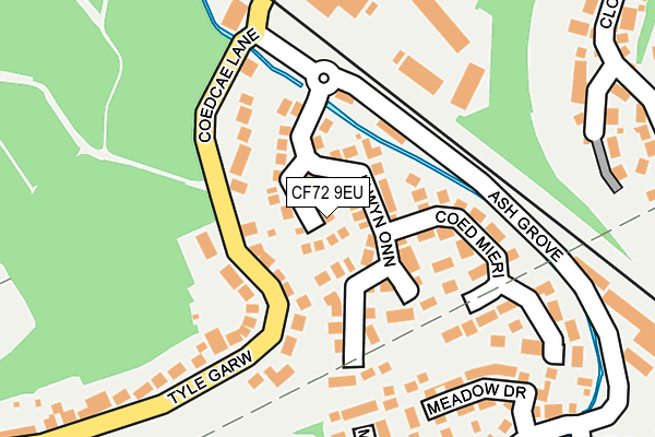 CF72 9EU map - OS OpenMap – Local (Ordnance Survey)