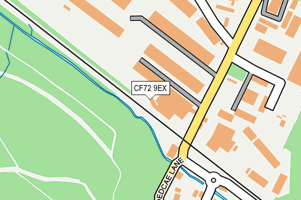 CF72 9EX map - OS OpenMap – Local (Ordnance Survey)