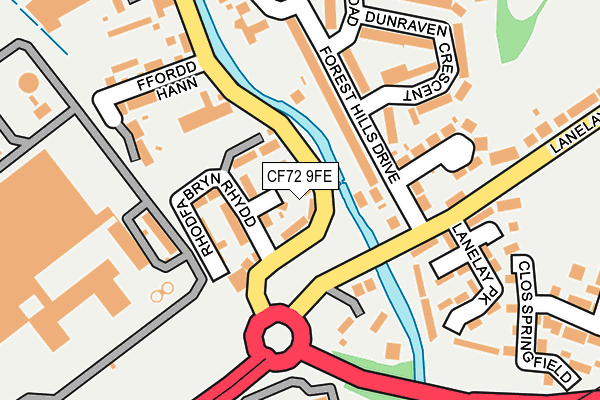 CF72 9FE map - OS OpenMap – Local (Ordnance Survey)