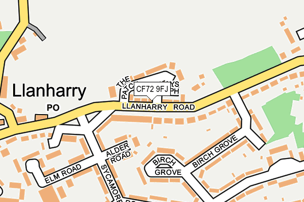 CF72 9FJ map - OS OpenMap – Local (Ordnance Survey)