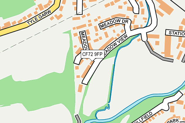 CF72 9FP map - OS OpenMap – Local (Ordnance Survey)