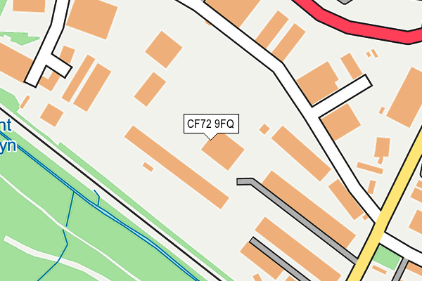 CF72 9FQ map - OS OpenMap – Local (Ordnance Survey)