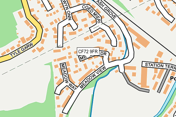 CF72 9FR map - OS OpenMap – Local (Ordnance Survey)