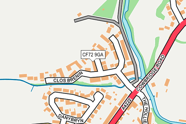 CF72 9GA map - OS OpenMap – Local (Ordnance Survey)