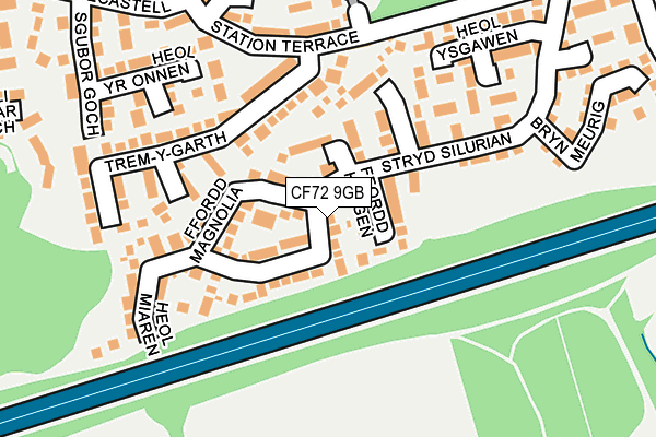 CF72 9GB map - OS OpenMap – Local (Ordnance Survey)