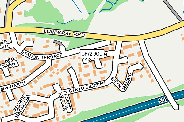 CF72 9GD map - OS OpenMap – Local (Ordnance Survey)