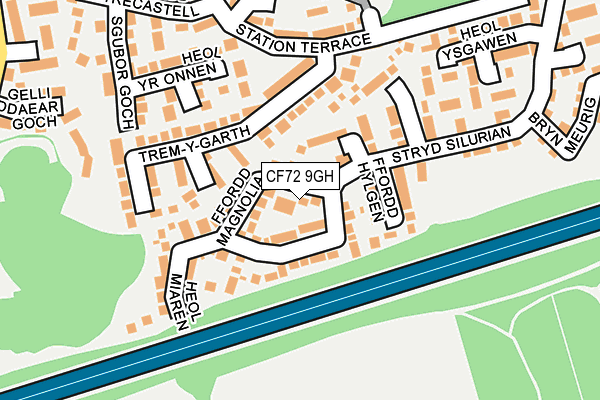 CF72 9GH map - OS OpenMap – Local (Ordnance Survey)