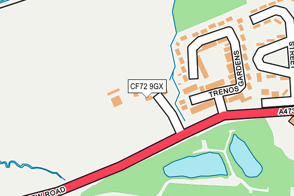 CF72 9GX map - OS OpenMap – Local (Ordnance Survey)