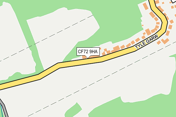 CF72 9HA map - OS OpenMap – Local (Ordnance Survey)