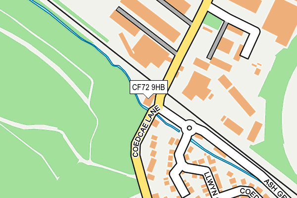 CF72 9HB map - OS OpenMap – Local (Ordnance Survey)