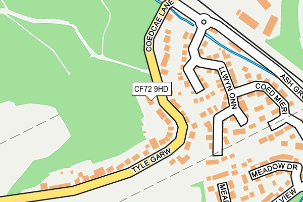 CF72 9HD map - OS OpenMap – Local (Ordnance Survey)