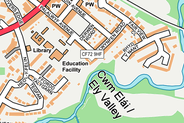 CF72 9HF map - OS OpenMap – Local (Ordnance Survey)