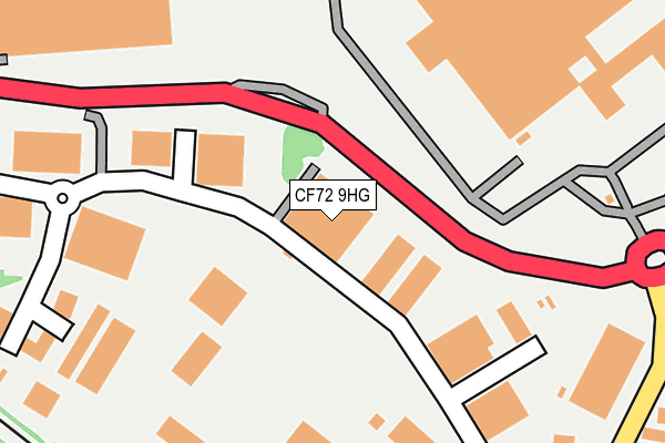 CF72 9HG map - OS OpenMap – Local (Ordnance Survey)
