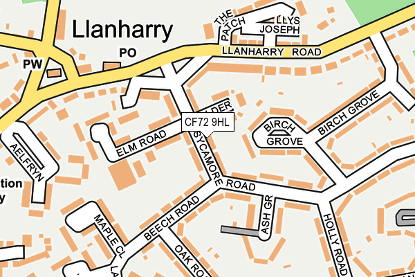 CF72 9HL map - OS OpenMap – Local (Ordnance Survey)