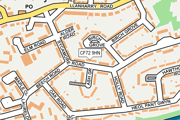 CF72 9HN map - OS OpenMap – Local (Ordnance Survey)