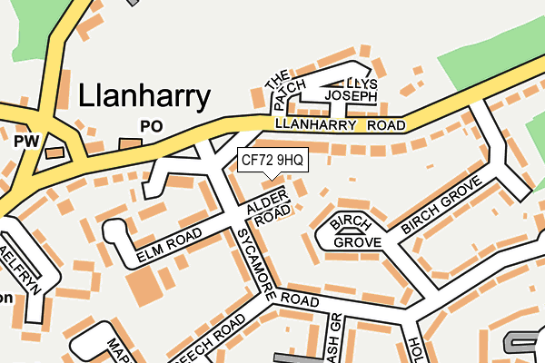 CF72 9HQ map - OS OpenMap – Local (Ordnance Survey)