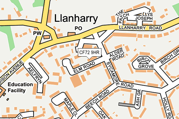 CF72 9HR map - OS OpenMap – Local (Ordnance Survey)