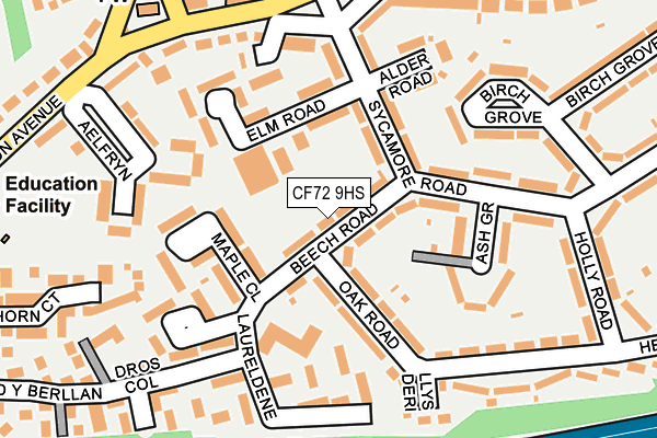 CF72 9HS map - OS OpenMap – Local (Ordnance Survey)