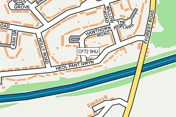 CF72 9HU map - OS OpenMap – Local (Ordnance Survey)